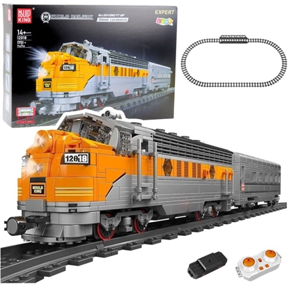 Изображение Klocki Konstrukcyjne Pocig Szaro-óty Zdalnie Sterowany RC 1751 el. LEAN Toys