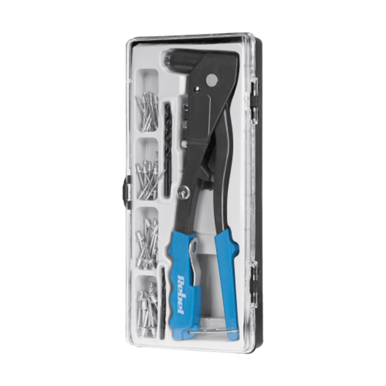 Picture of Kniedēšanas instrumenta komplekts tērauda un alumīnija kniedēm | Komplektā 60 kniedes