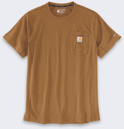 Attēls no Koszulka Carhartt Force Mid Pocket Brown