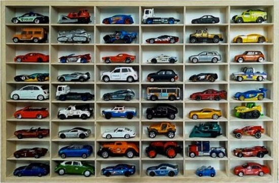 Picture of Kruzzel Póka drewniana na auta resoraki samochodziki Hot wheels Przegrody x54