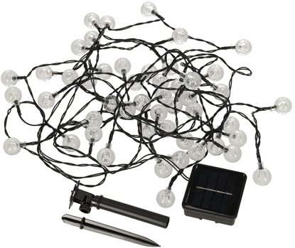 Attēls no Lampki ogrodowe solarne kulki 7m 50LED ciepy biay