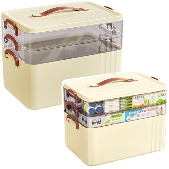 Picture of Lean Pudeko Organizer Na Leki Pojemny 3-Poziomowy Apteczka Domowa