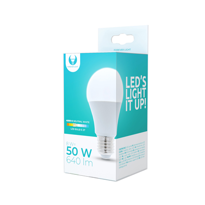 Picture of LED bulb E27 A60 8W 230V 4500K 640lm Forever Light