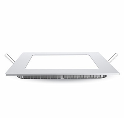 Attēls no LED gaismas panelis. Kvadrātformas panelis 18W 4500K 225x225x13 ar vadības bloku