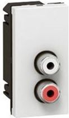 Picture of Legrand MOSAIC Gniazdo biay podwójne RCA (078753)