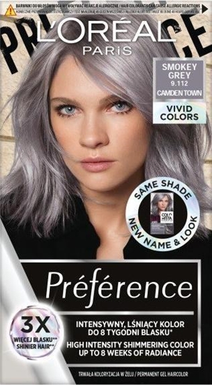 Изображение LOreal Paris L'OREAL_Preference Vivid Colors farba do wosów 9.112 Smokey Grey