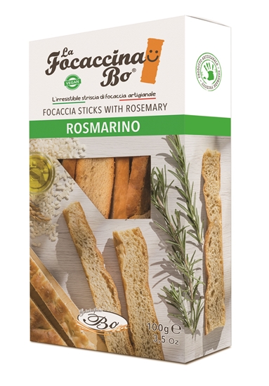 Picture of Maizes standziņas FOCACCINA Al Rosmarino kraukšķīgā fokača ar rozmarīnu, 100g