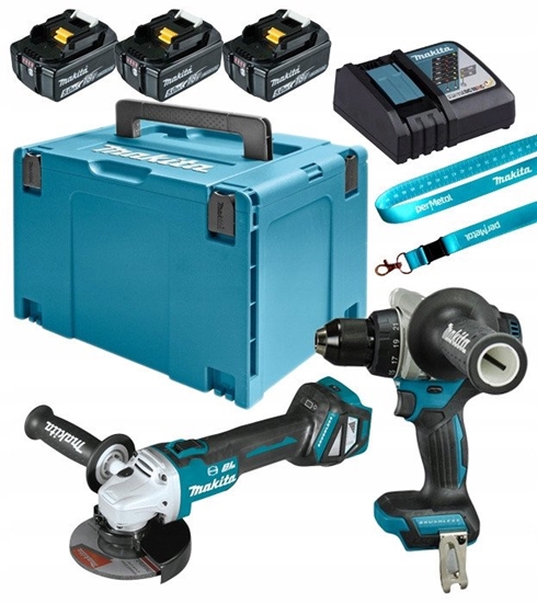 Изображение MAKITA ZESTAW COMBO 18V DLX2544TJ (DDF492 + DGA513) 3x5,0 MAKPAC