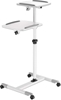 Picture of Manhattan Mobile Cart for Projectors and Laptops, Two Trays for Devices up to 10kg, Trays Tilt and Swivel, Height Adjustable, Grey/White, Lifetime Warranty
