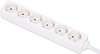 Picture of Manhattan Power Distribution Unit EU (2-pin), x6 gang/output, 2m cable, 16A, White, Extension Lead, PDU, Power Strip, Three Year Warranty