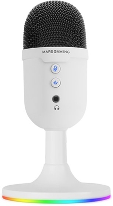 Attēls no Mars Gaming MMICCXW High Definition ENC Desktop Cardioid Microphone USB / ARGB