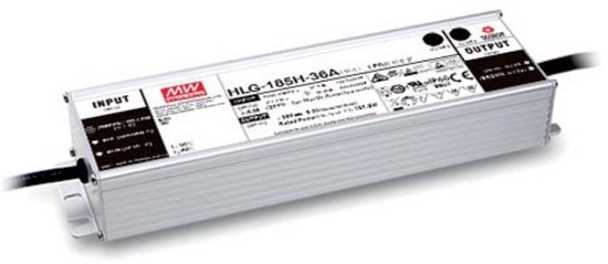 Picture of MEAN WELL HLG-185H-24B, 187.2 W, IP65, 62000 h, -40 - 90 °C, 90 ~ 305 V, 47 - 63 Hz