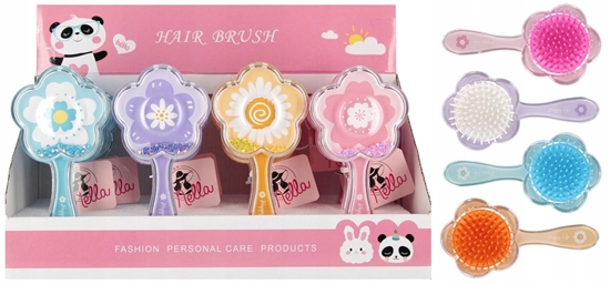 Picture of Mega Creative SZCZOTKA DO WLOSOW KWIAT 8X16 MIX4 MC DISP12/240