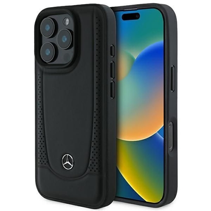 Изображение Mercedes-Benz Mercedes Leather Urban Case for iPhone 16 Pro Max - Black