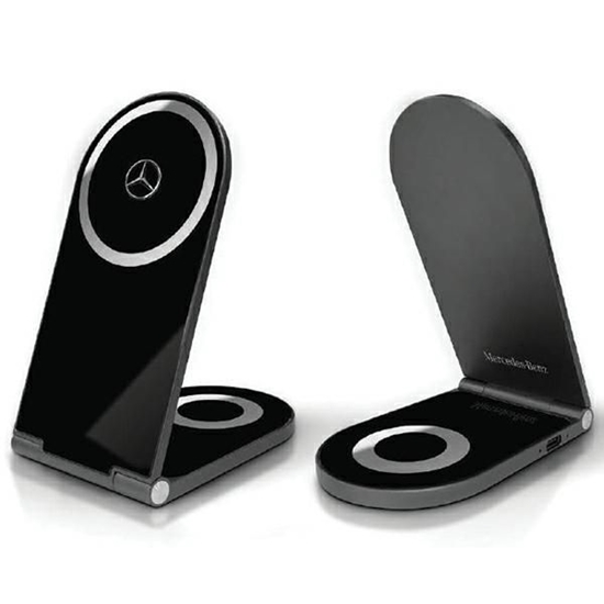 Picture of Mercedes-Benz Mercedes Silver Stars MagSafe foldable 2in1 15W inductive charger - black