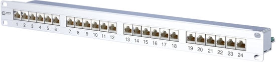Picture of Metz Connect E-DAT C6A 24 port patch panel 1RU LSA