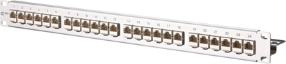 Picture of Metz Connect E-DAT modul 24x8(8) 1RU patch panel Cat.6A, Stainless steel