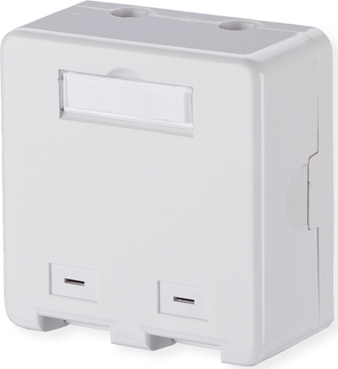 Picture of Metz Connect Keystone Anschlussdose AP, 2 Port unbestückt reinweiß