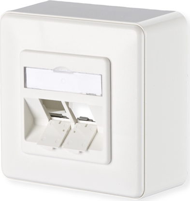 Picture of Metz Connect Modul Anschlussdose AP, 2 Port unbestückt reinweiß