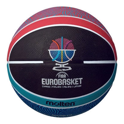Attēls no Molten Eurobasket 2025 basketbola bumbas replika B7G2000-E5Z