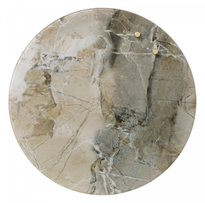 Attēls no NAGA Magnetisk glastavle cirkel 35 cm beige marmor Beige Marmor 37x3,5x37mm (1stk)