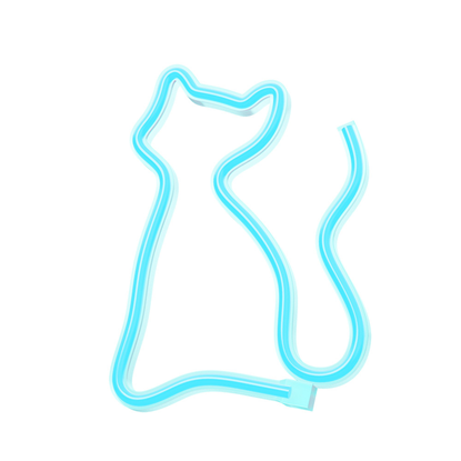 Attēls no Neon LED Light CAT turquoise NNE24 Neolia
