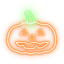 Picture of Neon PLEXI LED PUMPKIN WITH STEM orange green NNE1