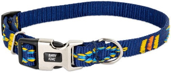 Изображение Obroa dla psa, granatowa, wzr etniczny, tama polipropylenowa, 20mm/35-54cm