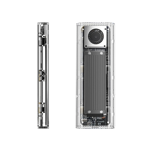 Picture of Orico Orico TCM2-G20 M.2 NVME USB-C 3.2 20Gb/s Disk Drive - Silver/Transparent