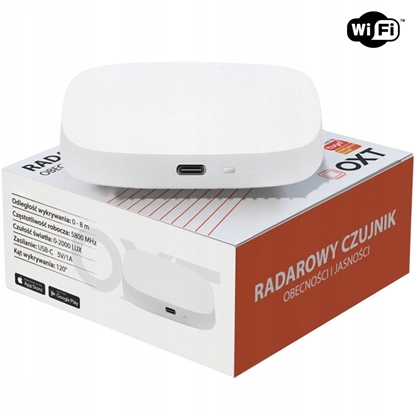 Attēls no OXT Czujnik radar obecnoci jasnoci USB WiFi TUYA T155