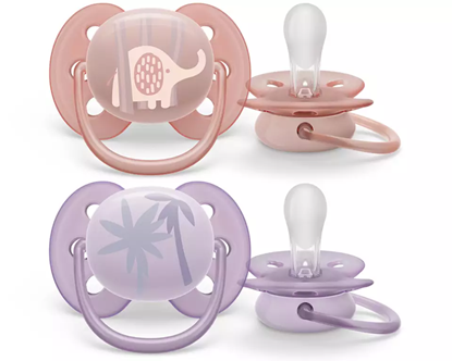 Picture of Philips Avent māneklītis Ultra soft DECO  0-6M (2 gab)  meitenēm SCF091/09