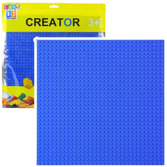 Picture of Pyta Plansza Konstrukcyjna Do Klocków Budowania Granatowa 25,5x25,5 cm LEAN TOYS