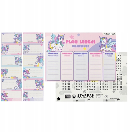 Picture of PLAN LEKCJI NAKLEJKI NA ZESZ STK UNICORN PUD1/24