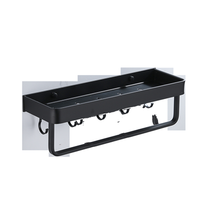 Picture of Plauktiņš ar āķiem un dvieļu turētāju, alumīnija