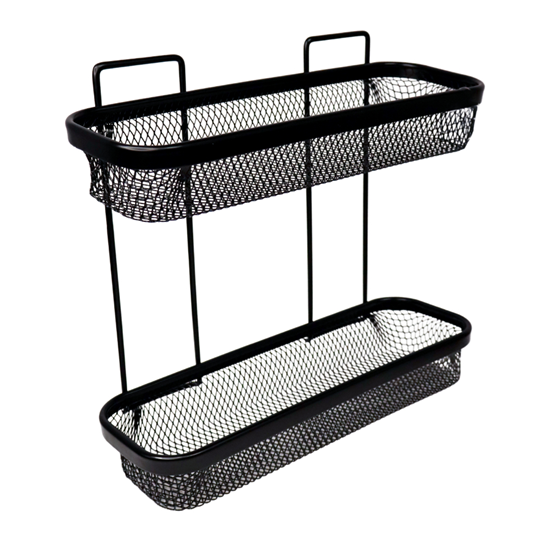 Picture of Plaukts sienas divstāvīgs 340x118x325mm, melns