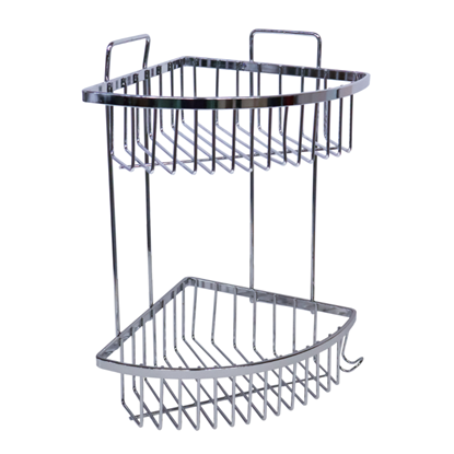 Picture of Plaukts stūra divstāvīgs Ille 19x19x33cm, hromēts