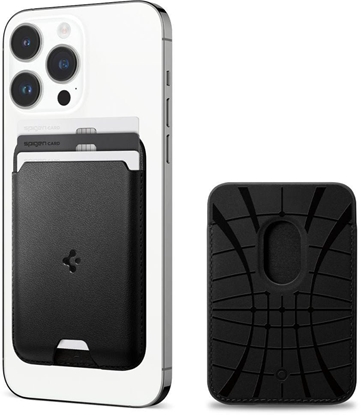 Picture of PORTFEL SPIGEN MAGSAFE NA KARTY, DO IPHONE, Dokumenty, Magnetyczny, Czarny
