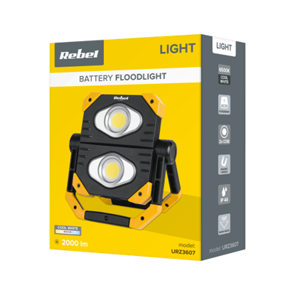 Attēls no Prožektors | Akumulators 5000 mAh | IP44 | 2 COB diodes