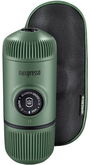 Изображение Przenony ekspres do kawy WACACO Nanopresso Moss Green + Etui WACACO