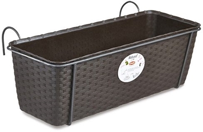 Attēls no Puku kaste balkoniem ar metala turetaju Natural 50x18x16cm bruna 8003507758544