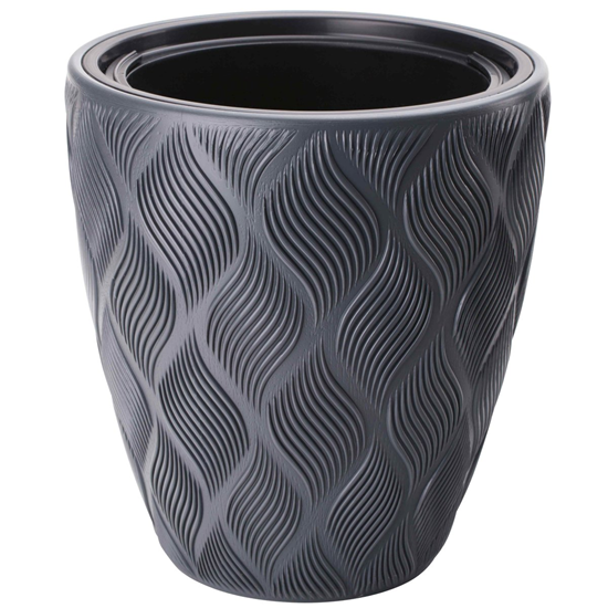 Picture of Puķu pods Flow 30cm 15.5L, melns