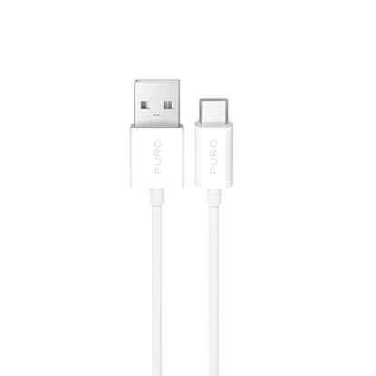 Picture of Puro 10W TPE USB-A - USB-C Cable 2m - White