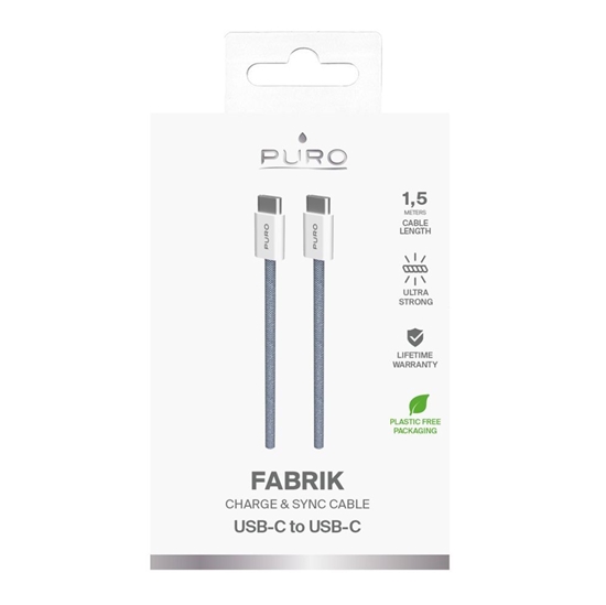 Picture of Puro Elektrik Puro Fabrik 60W USB-C - USB-C Cable 1.5m - Blue