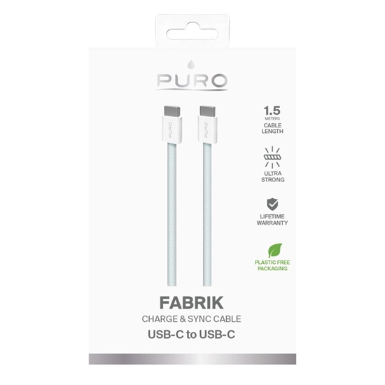 Picture of Puro Elektrik Puro Fabrik USB-C - USB-C Cable 1.5m 60W 480mbps - Blue