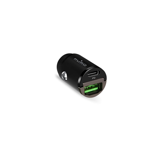 Picture of Puro Elektrik Puro Mini 30W Power Delivery USB-C USB-A Car Charger - Black