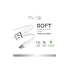 Изображение Puro Elektrik Puro Soft USB-A - USB-C Cable 1.5m - White