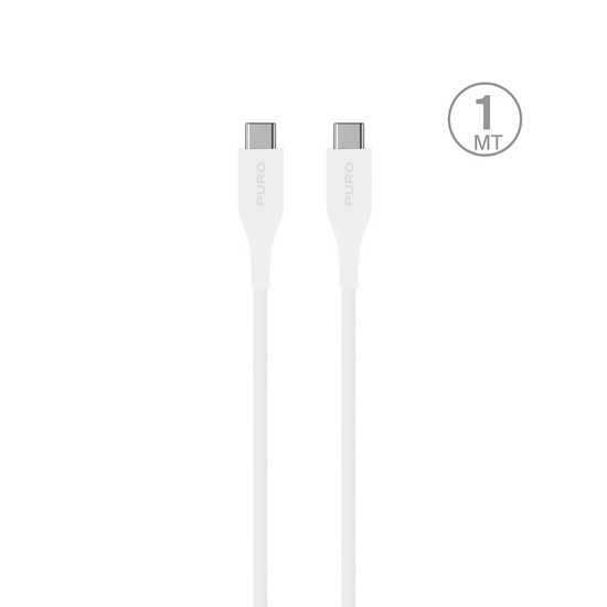 Picture of Puro Plain USB-C - USB-C 2A 1m Cable - White