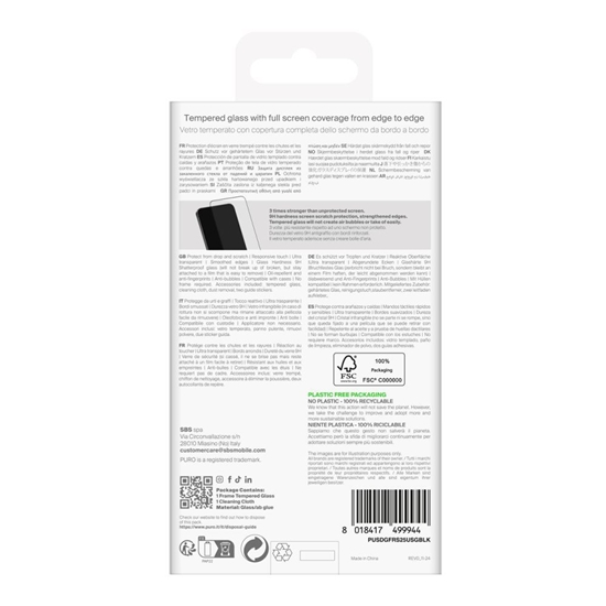 Picture of Puro Tempered Glass  for Samsung Galaxy S25 Ultra