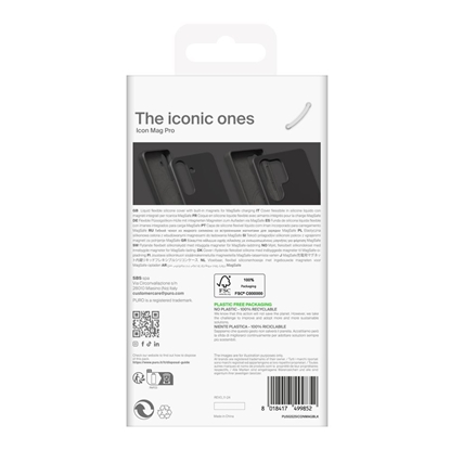 Picture of Puro Puro Icon Mag Silicone Case with MagSafe for Samsung Galaxy S25 Ultra - Black