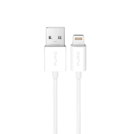 Picture of Puro TPE 12W USB-A - Lightning Cable 3m - White